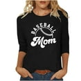 thumbnail image 2 of Baikeli Clearance Tops for Women Mother'S Day 3/4 Sleeve Tops for Women Round Neck Daily Shirts Casual Letter Printed Blouses Relaxed Fit Pullover Womens Tops Dressy Casual, 2 of 5