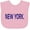 AD-Pink, variant on Inktastic New York in Blue Text Boys or Girls Baby Bib