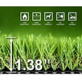 thumbnail image 2 of Artificial Grass 5' x 11' (55 Square Feet) Realistic Fake Grass Artificial Turf Lawn Synthetic Deluxe Thick Lawn Pet Turf Garden Backyard Patio Balcony - Customized Sizes, 2 of 7