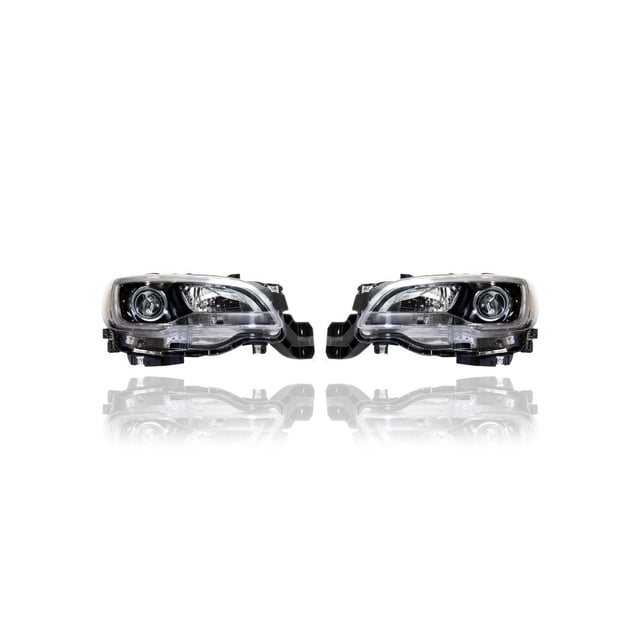 Headlight Assembly - Compatible/Replacement for '15-17 Subaru Legacy/Outback-3.6R Limited - Halogen With Black Interior - Pair, Left Driver + Right Passenger Set - 84001AL02A, 84001AL03A
