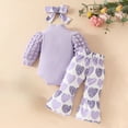thumbnail image 7 of NOLDARES Baby Girl Clothes Toddler Infant Fall Winter Outfits Romper Newborn 0 3 6 9 12 18 24 Months Girls’ Clothing Set(Light Purple,0-3 M), 7 of 7