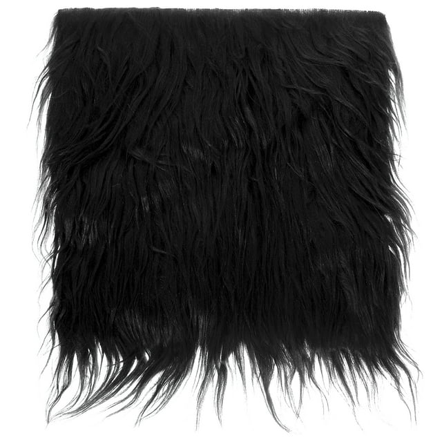 Unique Bargains Plush Faux Fur Fabric Square, 10' x 10' Fluffy Faux Fur Patches Cuts, Black