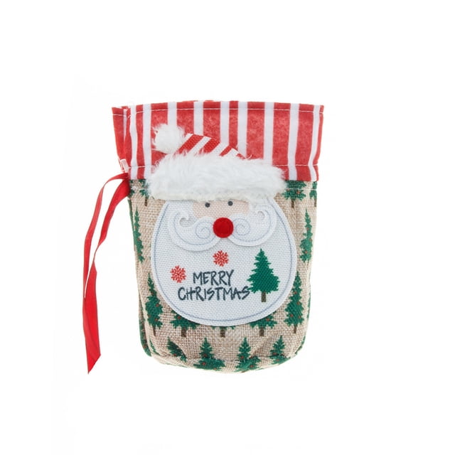 Bolsas de Regalo de Navidad Bolsa de Regalo de Muñeco de Nieve de Santa Claus Bolsa de Dulces Bolsa de Almacenamiento de Manzana de Nochebuena