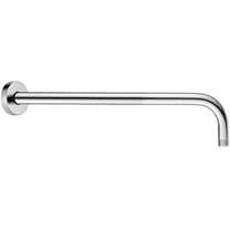 BRIGHT SHOWERS 16 Inch Shower Head Extension Arm with Flange L Shaped Shower Arm Extender, Long Stainless Steel Rainfall Shower Head Pipe Arm, Chrome