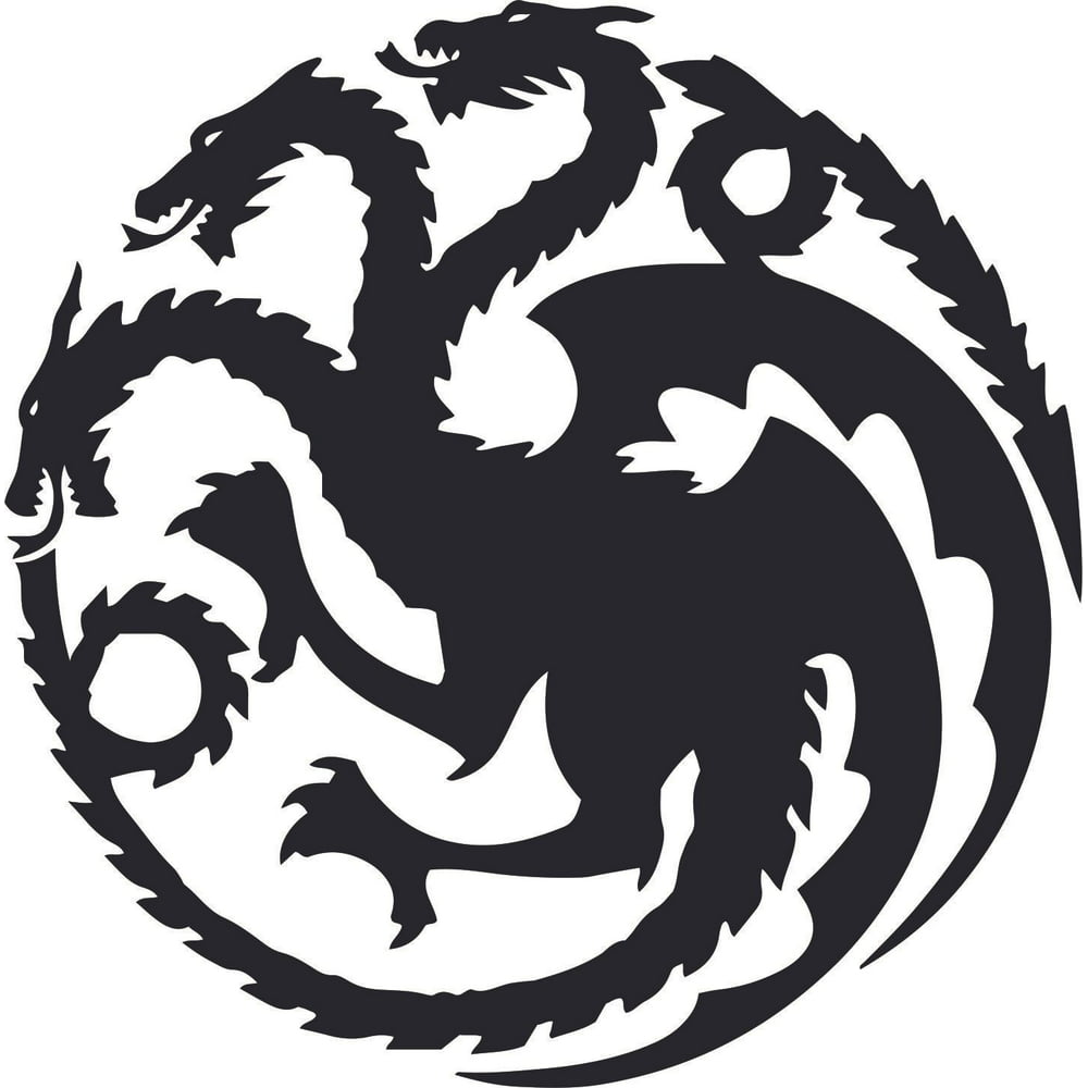 Game Of Thrones Targaryen Logo Customized Wall Decal - Custom Vinyl ...