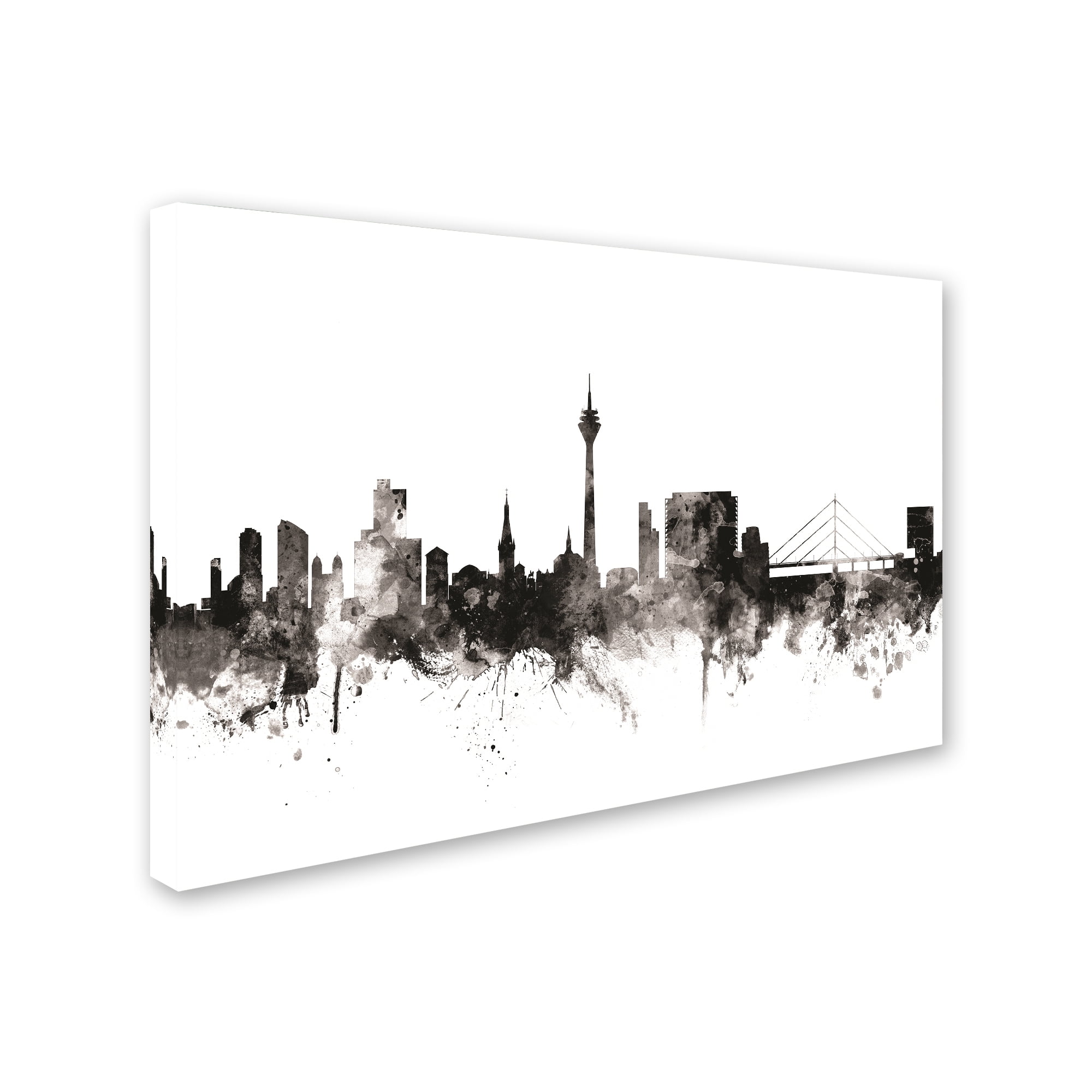 Trademark Fine Art 'Dusseldorf Germany Skyline I' Canvas Art by Michael Tompsett