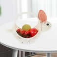 thumbnail image 4 of PTOOTP Woven Bunny Basket White Plastic for Storage Adorable Design, 4 of 8