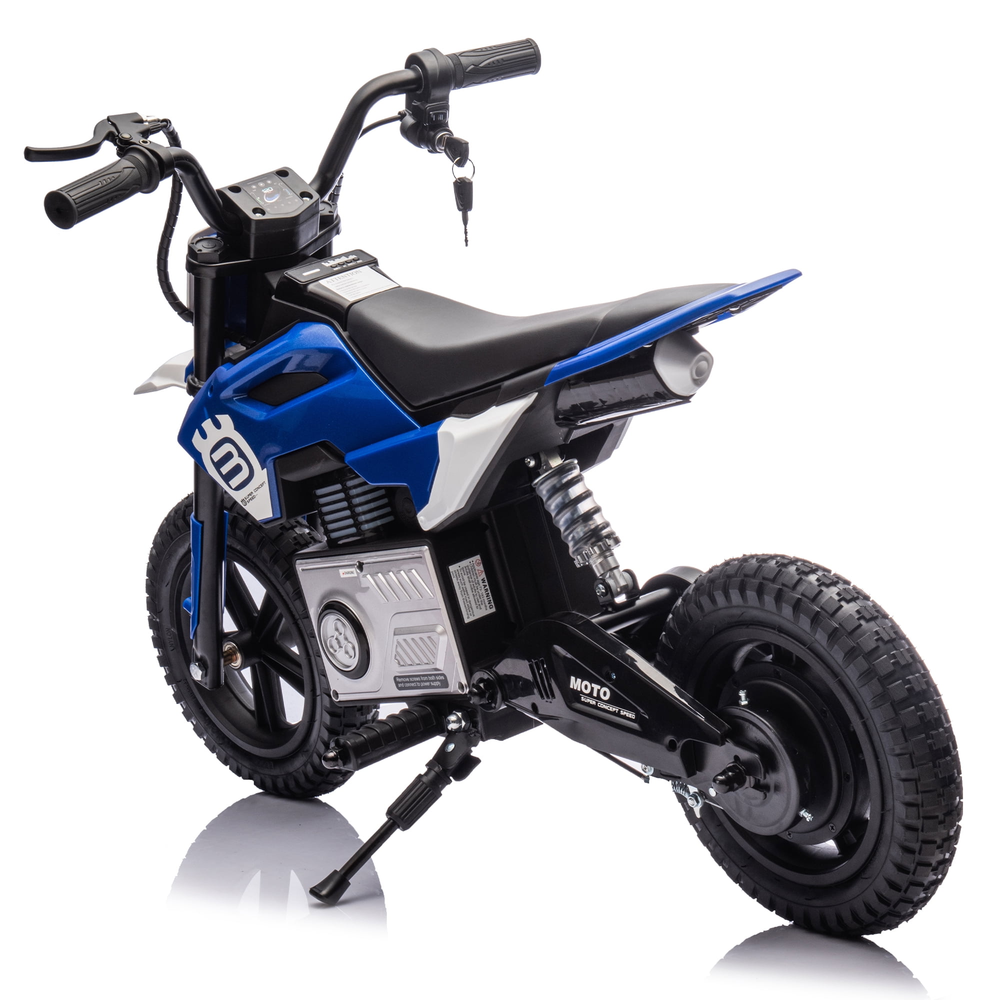 SaveJoy 24V Kids Electric Motorcycle, 200W High-Speed Motor, Ride on Toys for toddlers 5-15, Blue