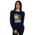 thumbnail image 1 of DC Comics Womens Chibi Super Friends Dance Sweatshirt, 1 of 5