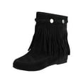 thumbnail image 2 of OKBOP Women's Low-Heeled Mid Calf Boots-Winter Warm Boots for Women Thigh High Fashion Non Slip Shoes for Women Christmas Womens Boots Clearance, 2 of 4