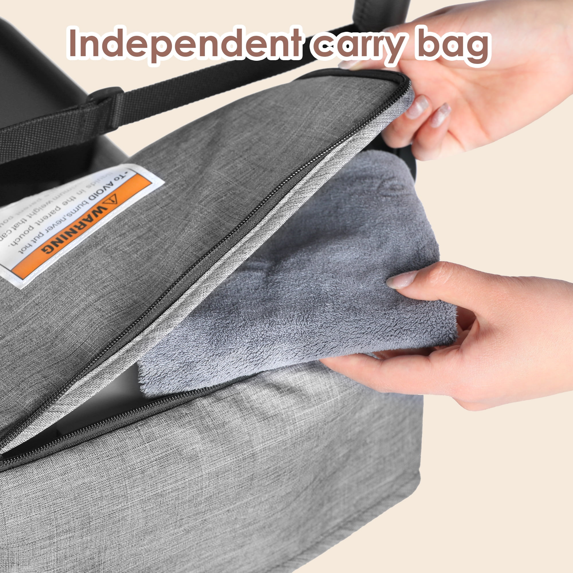 AILEEKISS Collapsible Wagon Stroller for 2 Toddlers with Adjustable Canopy, 44 Pounds, Grey