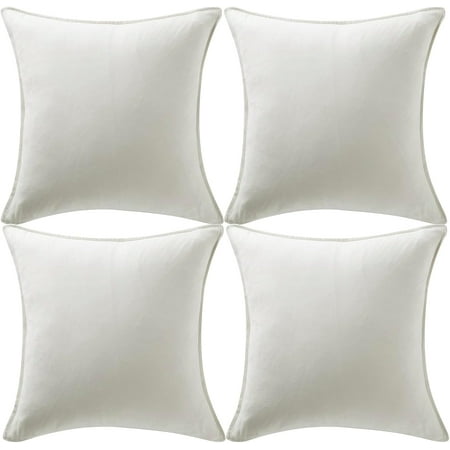 

Fancy Homi 2 Packs Premium Faux Suede Decorative Throw Pillow Covers Super Soft Square Pillow Case Solid Cushion Cover for Couch/Sofa/Bedroom (16x16 inch Set of 2 Ivory)