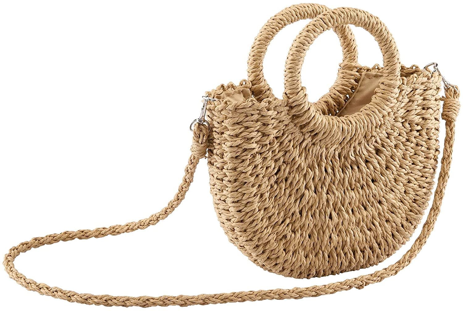 Caistre Women Straw Bags Summer Beach Bag Handwoven Hobo Handbag Crossbody  Vacation Bag Basket Purse 