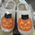 thumbnail image 3 of Lindas gato zapatos casa la pelaje punta cerrada los pies cerrados Halloween calabaza cómodas anti-Slip para interior al aire libre, 3 of 8