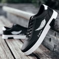 thumbnail image 3 of Zapatos deportivos blancos para Hombre, calzado informal de cuero a la moda, planos cómodos, Zapatillas ligeras antideslizantes para Hombre, 3 of 4