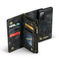 thumbnail image 4 of Case for Samsung Galaxy S20 Fe Wallet Cover Trifold with Detachable Card Holder Strong Magnetic Tpu Pc Handmade Leather Zipper, 4 of 5
