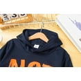 thumbnail image 4 of SGMVNU Boys Hoodies Printed Hooded Sweatshirts for Kids Letter Printed Fashion Long Sleeve Hoodie Sweatshirt for Fall Winter Dark Blue Size 6-7 Years, 4 of 7