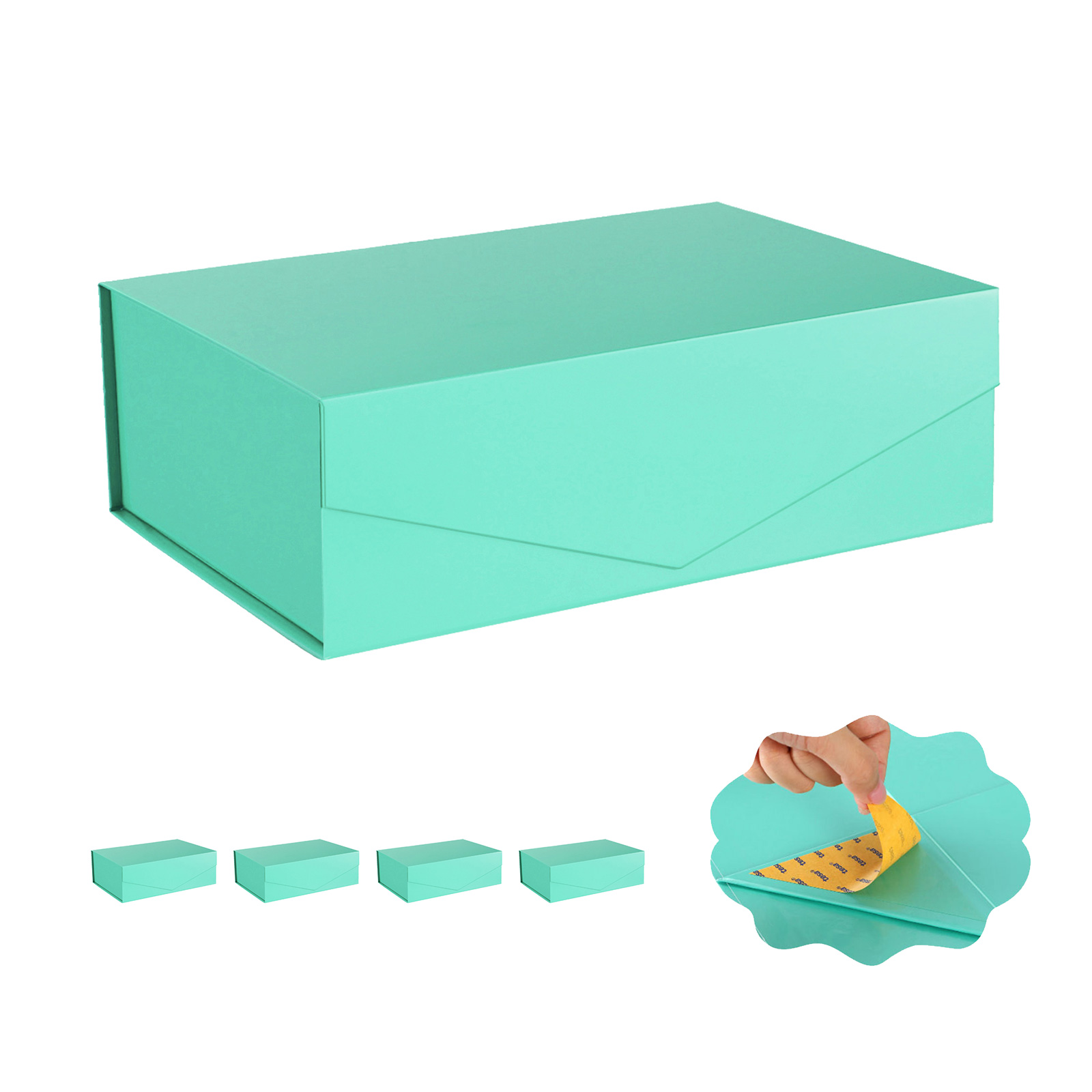 5 Gift Boxes 11.5x8.1x3.8 Inches, Large Christmas Gift Box with Lid