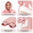 thumbnail image 3 of Manta portátil con capucha Touchat Oversize Sherpa Pink, 3 of 6