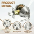 thumbnail image 4 of Uxcell Cylinder Deadbolt Door Lock Round Entry Front Door Handle Sets for Door Silver Tone, 4 of 7