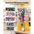 thumbnail image 2 of VEVOR Gumball Machine, 25 inch Height Candy Vending Machine Dispenser, 25-Cent Vending Machines for Shopping Malls, Supermarkets, Amusement Parks, Arcades, Holds Up to 230 1.77 inch Spherical Candies, 2 of 9