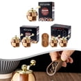 thumbnail image 4 of Mosiee Chessboard Hand Cranked Pepper Grinder Kitchen Solid Wood Seasoning Jar, 4 of 6