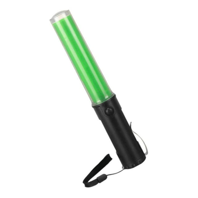 26cm 4 Mode Traffic Baton Traffic Wand Light Baton Traffic Wand Led Baton Stick LED Warning Torch Flashlight Green