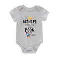 thumbnail image 4 of Baby Girls Cute Casual Simple Romper, Short Sleeve Funny Romper With "Grandpa Loves Me" Print, 4 of 5