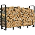 thumbnail image 1 of Support de Bois de Chauffage Robuste Porte-Bûches Support pour Foyer Extérieur Intérieur Mat, 1 of 5