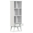 thumbnail image 5 of Simpli Home Draper SOLID HARDWOOD 64x 22" Modern Bookcase and Storage Unit in White, 5 of 13