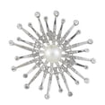 thumbnail image 3 of Las Mujeres Simularon Los Granos De material perla De Broche De La Solapa Pin Joyería Nupcial De Plata, 3 of 6