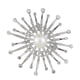 thumbnail image 3 of Broche de decoración de cristal de flor de con , alfiler de terreapa, joyería nupcial para boda Plata, 3 of 6