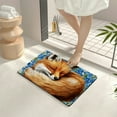 thumbnail image 4 of ZFLMY Fox Flowers Diatom Mud Bath Mat Quick Drying & Absorbent Rubber Backing Easy Storage Super Absorption 24x16in, 4 of 5