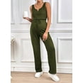 thumbnail image 6 of Edvintorg Maternity Sets Fashion Solid Color Sleeveless Tank Top and Drawstring Pants Set Loungewear Summer Pregnancy Outfits for Women, 6 of 6