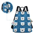 thumbnail image 5 of FORMRS Women's Travel Backpack Purse Anti-Theft Hidden Pockets Casual Shoulder Bag, Blue Polar Bear, 5 of 7