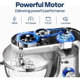 thumbnail image 3 of SPECSTAR 4.75 Quart Stand Mixer, 8 Speed Kitchen Electric Food Mixer, Household Stand Mixer for Baking, Cake, Bread with Beater, Dough Hook, Wire Whip and Egg Separator, Silver, 3 of 9