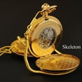 thumbnail image 3 of VIGOROSO Mechanical Pocket Watch Stainless Steel Antique Vintage Fob Chain Watch Men Women Gift, 3 of 13