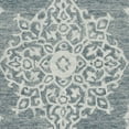 thumbnail image 6 of SAFAVIEH Micro-Loop Marina Floral Bordered Wool Area Rug, Blue/Light Blue, 5' x 5' Square, 6 of 7