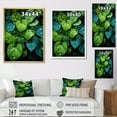 thumbnail image 4 of Designart "Charm Of Realistic Greens" Violets Floater Framed Wall Art Living Room, 4 of 5