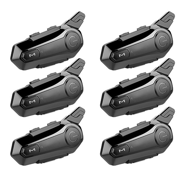 6X Intercomunicador de Intercomunicador de Auriculares Bluetooth de Motocicleta Comunicación de Auriculares
