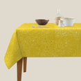 thumbnail image 3 of Wukai Yellow Glitter Waterproof Tablecloth for Kitchen Dining, Fits Square Tables for 2-4 Seats -60"x60", 3 of 7