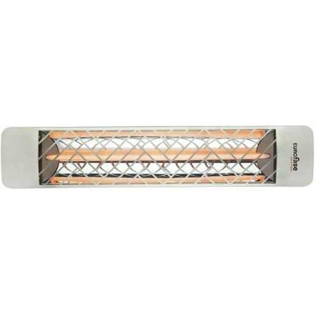 Eurofase Heating - 2000 Watt Single Element 39 Inch Electric Patio Heater-277 Voltage-Stainless Steel Finish-Chevron Decorative Fascia