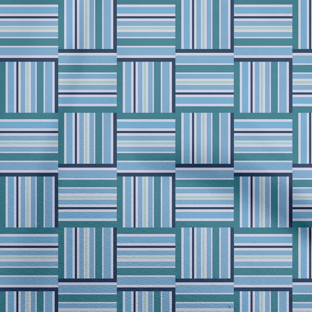Rayon de Pomme Tissu Vert Foncé Turquoise Robe Géométrique Tissu Tissu Imprimé par la Cour 56 Pouces de Large