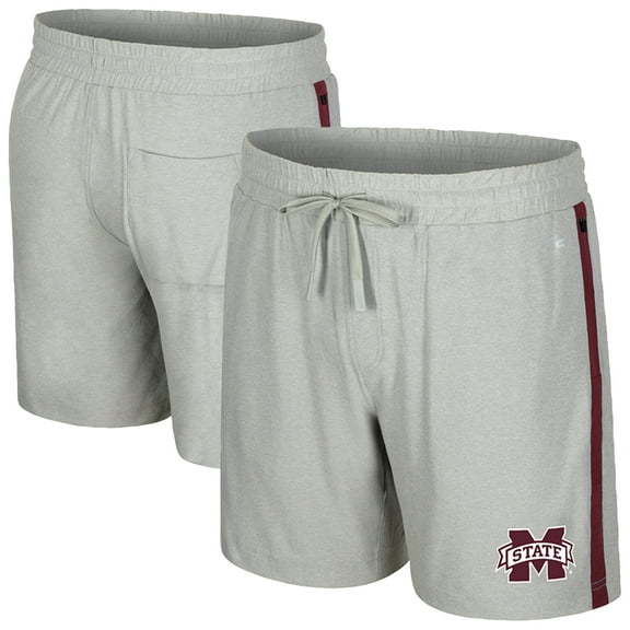 Men's Colosseum Gray Mississippi State Bulldogs Mac Shorts