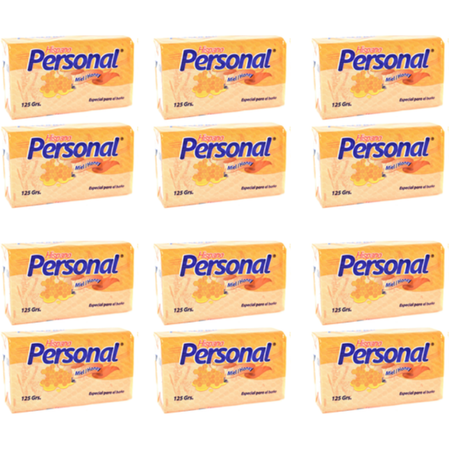 Hispano Personal Honey Miel Bar Soap 125Grs Pack Of 12 Walmart