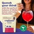 thumbnail image 3 of Craftmix Blueberry Lemonade Mix - 12 Packets - Easy Powder Drink with Real Fruit - Vegan, Low-Carb, Non-GMO, Dairy Free, Gluten-Free - Water Enhancer, Skinny Cocktail Mixers, Instant Mix Mocktail Kit, 3 of 5