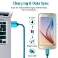 thumbnail image 2 of Fast Charger USB Adapter Charger with 6FT Micro USB Cable Fast Charging Android Charger, Braided Nylon Micro USB Cables for Samsung, Android Devices, Blue, 2 of 7