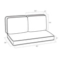 thumbnail image 3 of Arden Selections Outdoor Loveseat Cushion Set 46 x 26, French Blue Linen Stripe, 3 of 6