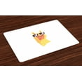 thumbnail image 1 of Ambesonne Llama Place Mats Set of 4, Sunglasses Wearing Animal, Standard Size, Multicolor, 1 of 4