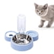 thumbnail image 5 of Doble Perro Gato Agua Y Alimentos Conjunto de Tazón de Comida Dispensador de Agua Automático de Cuenco Destrozado Botella Aliment - Azul Salvador Dispensador de cuencos para mascotas, 5 of 9